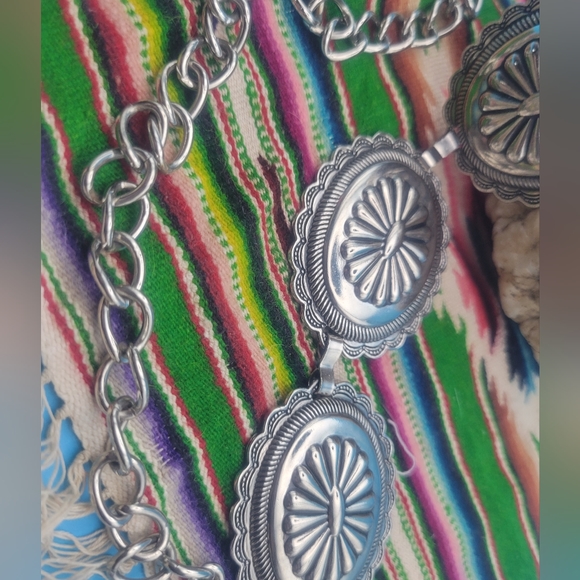 Western Concho Belt Vintage Adjustable Chain
